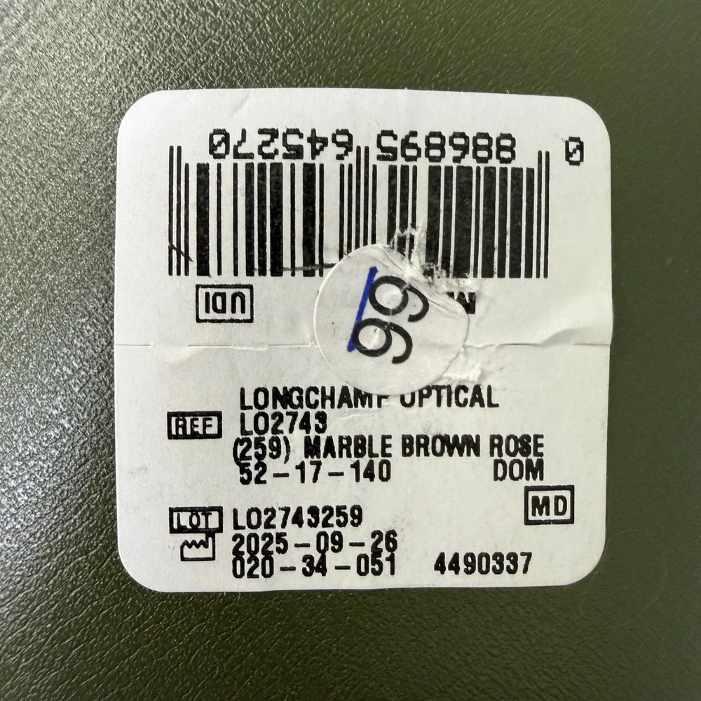 Longchamp LO2743 Square Eyeglasses‎ Marbled Pink Brown Designer Frames 52-17-140